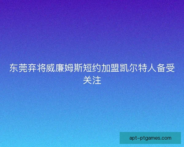 东莞弃将威廉姆斯短约加盟凯尔特人备受关注 东莞弃将威廉姆斯短约加盟凯尔特人备受关注